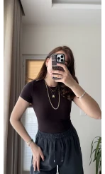 T-Shirt Oys Basic Acı Kahve Rengi