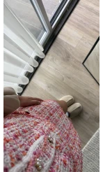 Tüvit Pembe Etekli Bluz Takım