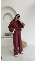 Takım Bennet Serisi Modal Kumaş Bordo