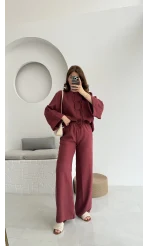 Takım Bennet Serisi Modal Kumaş Bordo