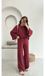 Takım Bennet Serisi Modal Kumaş Bordo