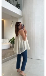 Taş Askılı Pelerin Bluz - Kod: 5090