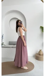 Tensel Modal Cepli Etek Gül Kurusu - 5002