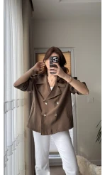 Tensel Oversize Acıkahve Trençkot