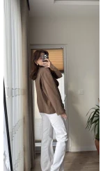 Tensel Oversize Acıkahve Trençkot