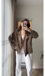 Tensel Oversize Acıkahve Trençkot