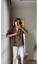 Tensel Oversize Acıkahve Trençkot