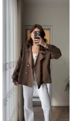 Tensel Oversize Acıkahve Trençkot