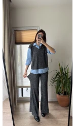 Triko Mavi Gömlekli Takım