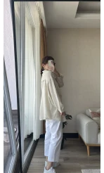 Tunik Krem Gömlek Modeli