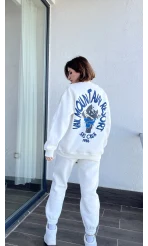 Vail Beyaz 3 iplik Şardonlu Eşofman Takımı