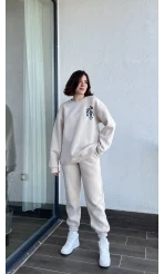 Vail Krem 3 iplik Şardonlu Eşofman Takımı