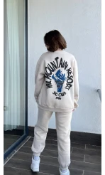 Vail Krem 3 iplik Şardonlu Eşofman Takımı