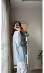 VAYS Tensel Gömlek - Bebe Mavisi - 2042