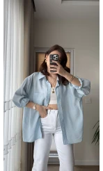 VAYS Tensel Gömlek - Bebe Mavisi - 2042