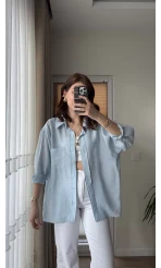 VAYS Tensel Gömlek - Bebe Mavisi - 2042