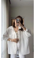 VAYS Tensel Gömlek - Beyaz - 2042