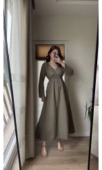 Venüs Müslin Haki Elbise