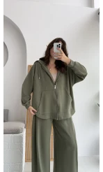 Vera Oys Hırka - Pantolon Takım Yeşil Kod: 7029 - 4032