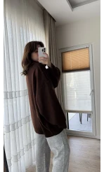 Vintage Oversize Kazak Acı Kahve