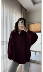 Vintage Oversize Kazak Bordo