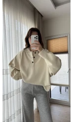 Vintage Oversize Kazak Krem