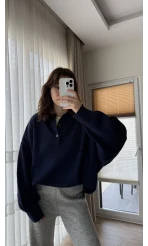 Vintage Oversize Kazak Lacivert