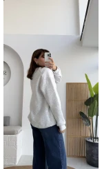 Viola Bisiklet Yaka Sweat - Gri