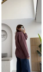 Viola Bisiklet Yaka Sweat - Gül Kurusu