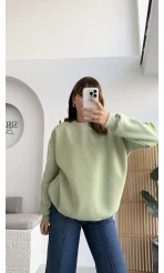 Viola Bisiklet Yaka Sweat - Mint