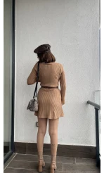 Viral Camel Triko Elbise