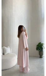 Viskon Üçlü Takım - Pembe - Kod: 4137
