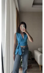 Weez Bağlamalı Mavi Gömlek