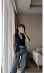 Weez Bağlamalı Siyah Gömlek