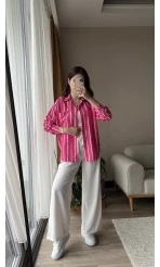 Weno FUŞYA-BEYAZ ÇİZGİLİ Gömlek