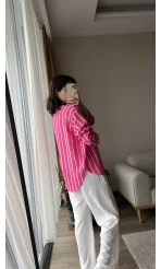 Weno FUŞYA-BEYAZ ÇİZGİLİ Gömlek