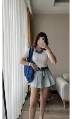 Wulf Mini Kot Şort Etek