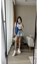 Wulf Mini Kot Şort Etek