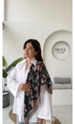 Yaprak Desenli Fular/Eşarp