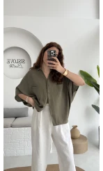 Yarasa Kol Gömlek Haki - 2115