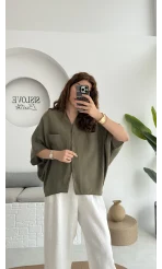 Yarasa Kol Gömlek Haki - 2115