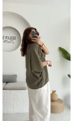 Yarasa Kol Gömlek Haki - 2115