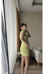 Yeşil Mini Elbise