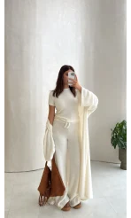 Yumoş 3lü Takım - Ekru - Kod: 4206