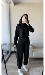 Yumoş Siyah Eşofman Takımı