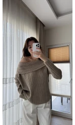 Yves Kayık Yaka Kazak Vizon