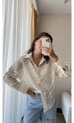 Zehra Transparan Krem Gömlek&Bluz