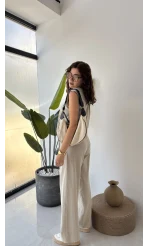 Zenya Yelek - İpli Pantolon Takım - Mint