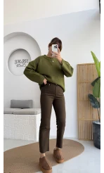 Meyla Acı Kahve Slim Fit Jean Pantolon