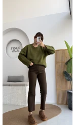 Meyla Acı Kahve Slim Fit Jean Pantolon